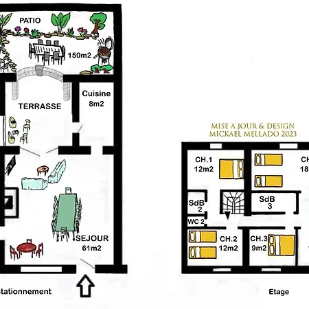 Gite-famille Nombreuse-seminaire-patio Holiday home *